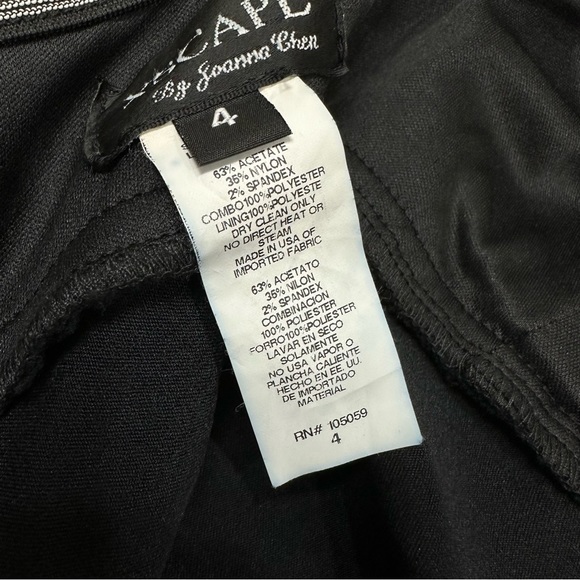 VTG Xscape by Joanna Chen Trumpet Black Formal Dress 4 - Picture 6 of 7